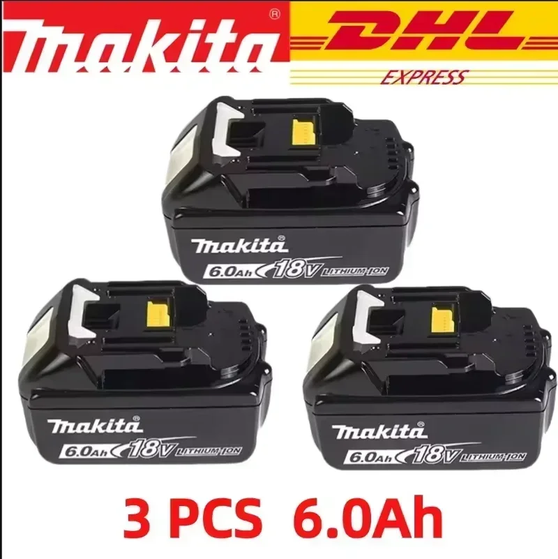 100% originele Makita 18V 6.0Ah Oplaadbare Batterij, Voor Makita BL1830 BL1830B BL1840 BL1840B BL1850 BL1850B Elektrisch Gereedschap Batterij