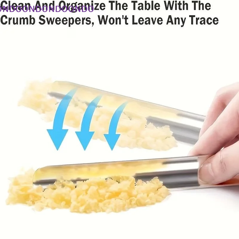 1/3Pcs Aluminium Restaurant Crumb Cleaner Household Professional Tabletop Crumb Scraper With Clip Efficient Crumb Sweeper