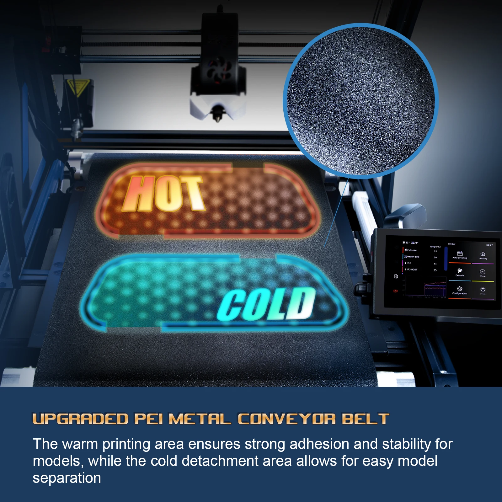 

3D-принтер IdeaFormer IR3 V2 2025 года с бесконечной осью Z, стальной конвейерной лентой 250×250×∞ мм, прошивкой Klipper, быстрой печатью и автовыравниванием