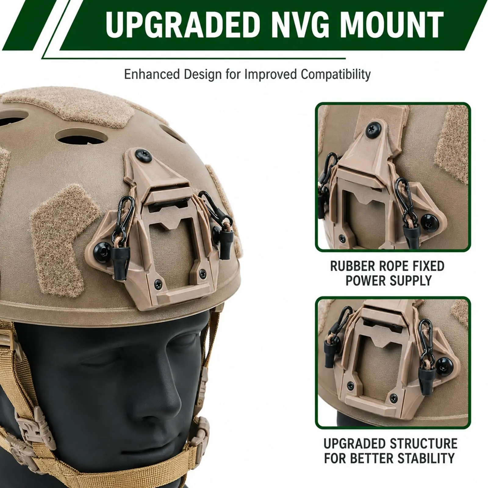 Tactical Helmet with Cover Counterweight Pouch Adjustable Fast Helmet for Airsoft Paintball Hunting CS Military Gear