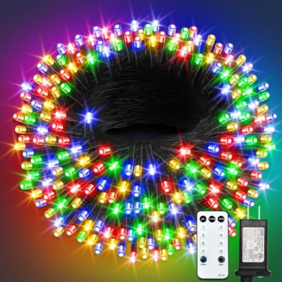 

1000 LED String Lights Outdoor, 328Feet Christmas Lights for Outside with Remote, Timer Memory Function, 8 Modes Waterproof Fai