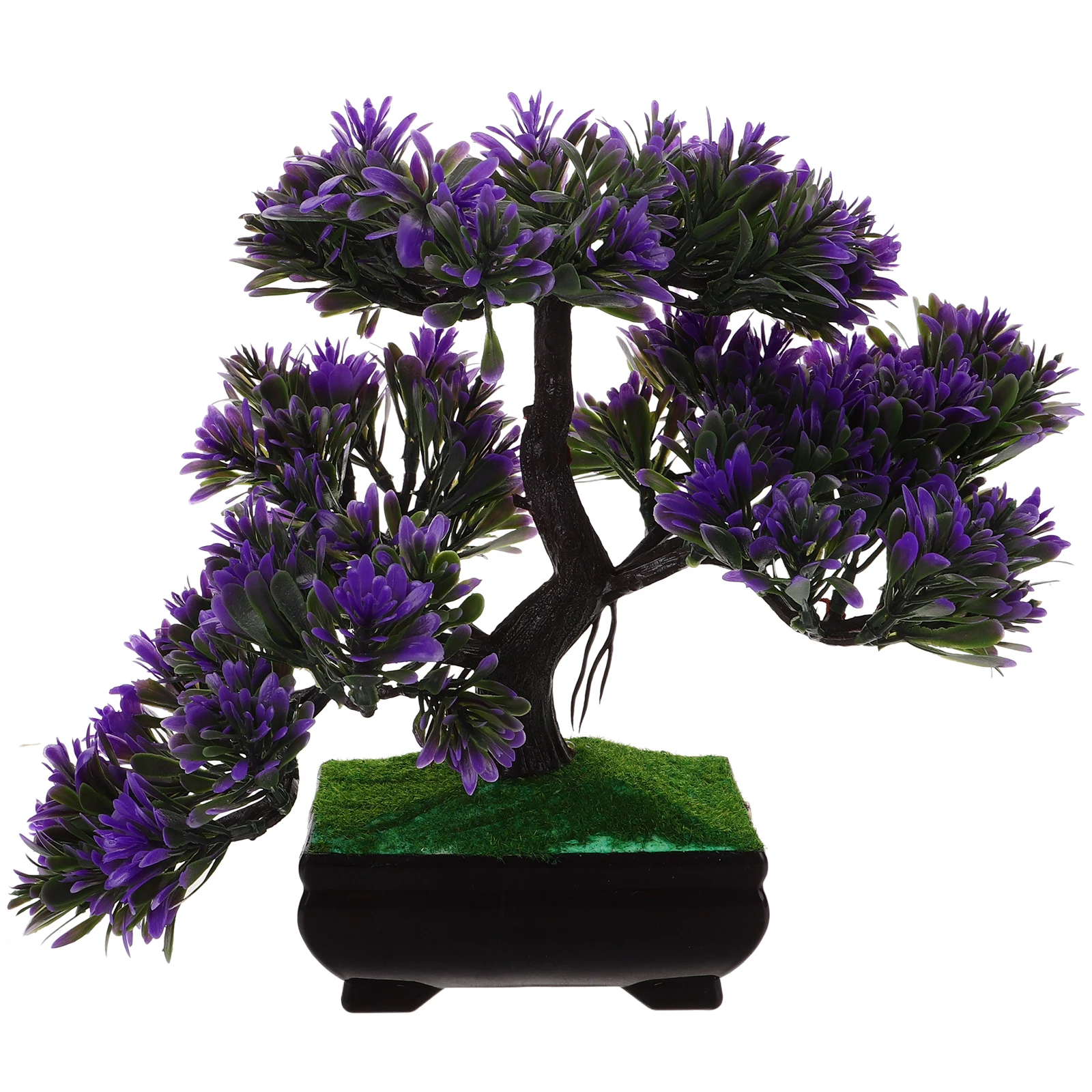 

Artificial Guest-Greeting Pine Bonsai Mini Simulation Tree Purple Eco-Friendly Plastic Non-Toxic Home Desk Decor For