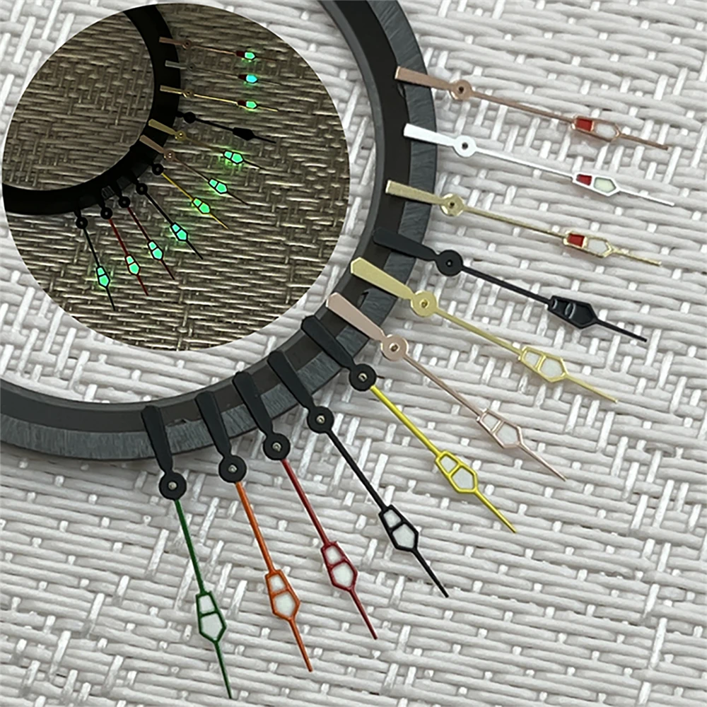

Rose/Black/Silver/Gold Second Hands NH35 13mm Green Luminous Watch Hands for NH34 NH35 NH36 4R35 4R36 Movement Watch Pointers
