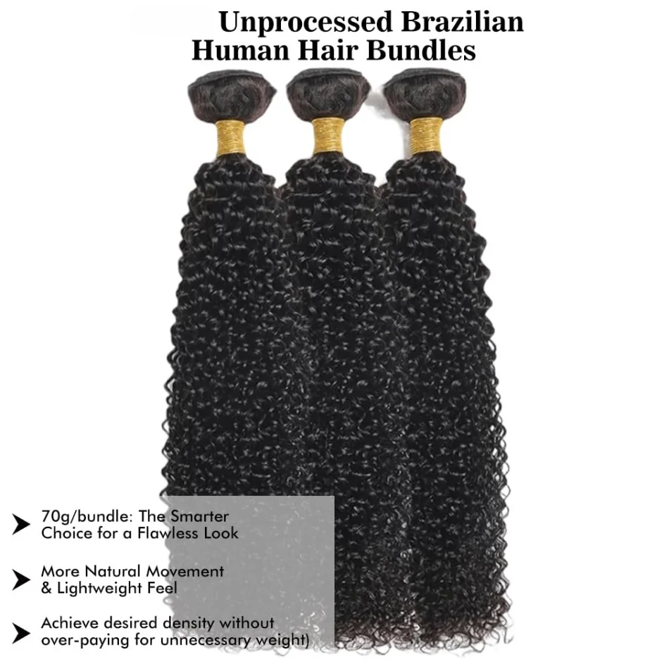 

2/3/4 Bundles Curly Bundles Human Hair Brazilian Natural Black Deals Unprocessed Virgin Hair Raw Deep Wave Hair Extensions