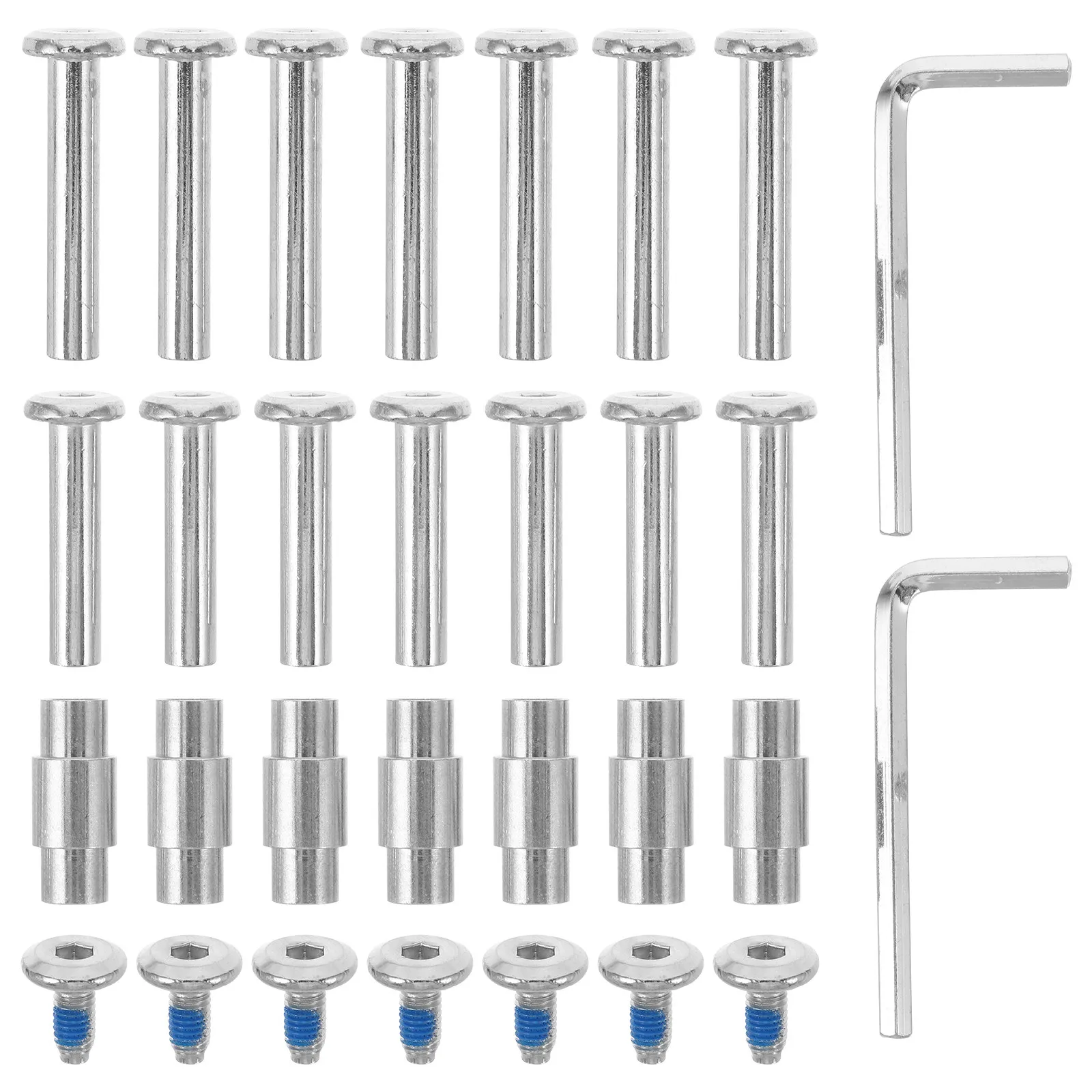 

1Set Aluminum Alloy Roller Skate Axles Inline Skate Axle Screws Replacement Kit Precision Threaded Mounting Bolts for Quad