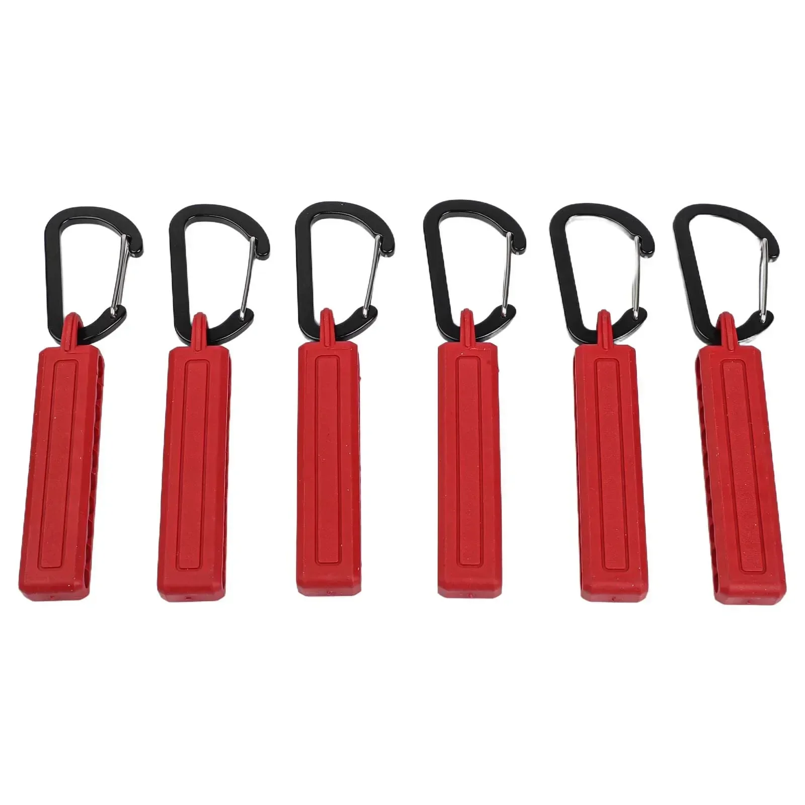 6個入りドライバービットホルダー、10穴付き、安全にビットを保持し、現場で簡単に持ち運べるためのカラビナ付き