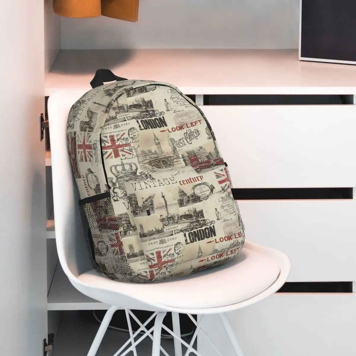 London Big Ben Vintage Postcard Backpack Student BookBag Children School Bag Computer Shoulder Bags for Boys Girls