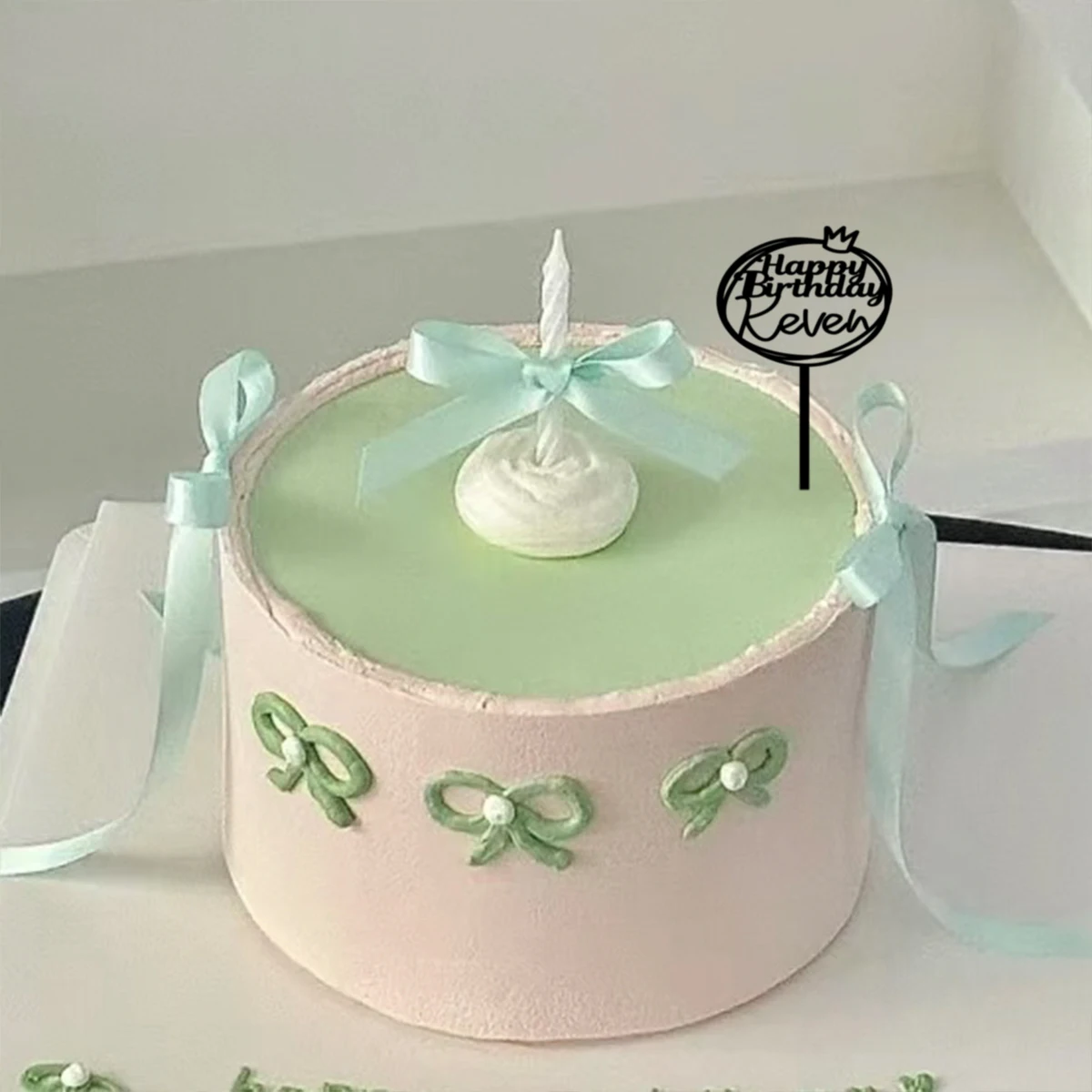 1PC Affordable Happy birthday wishes with star patterns Customized Name Cake Sign Cake Ornaments Unique Birthday Party Décor