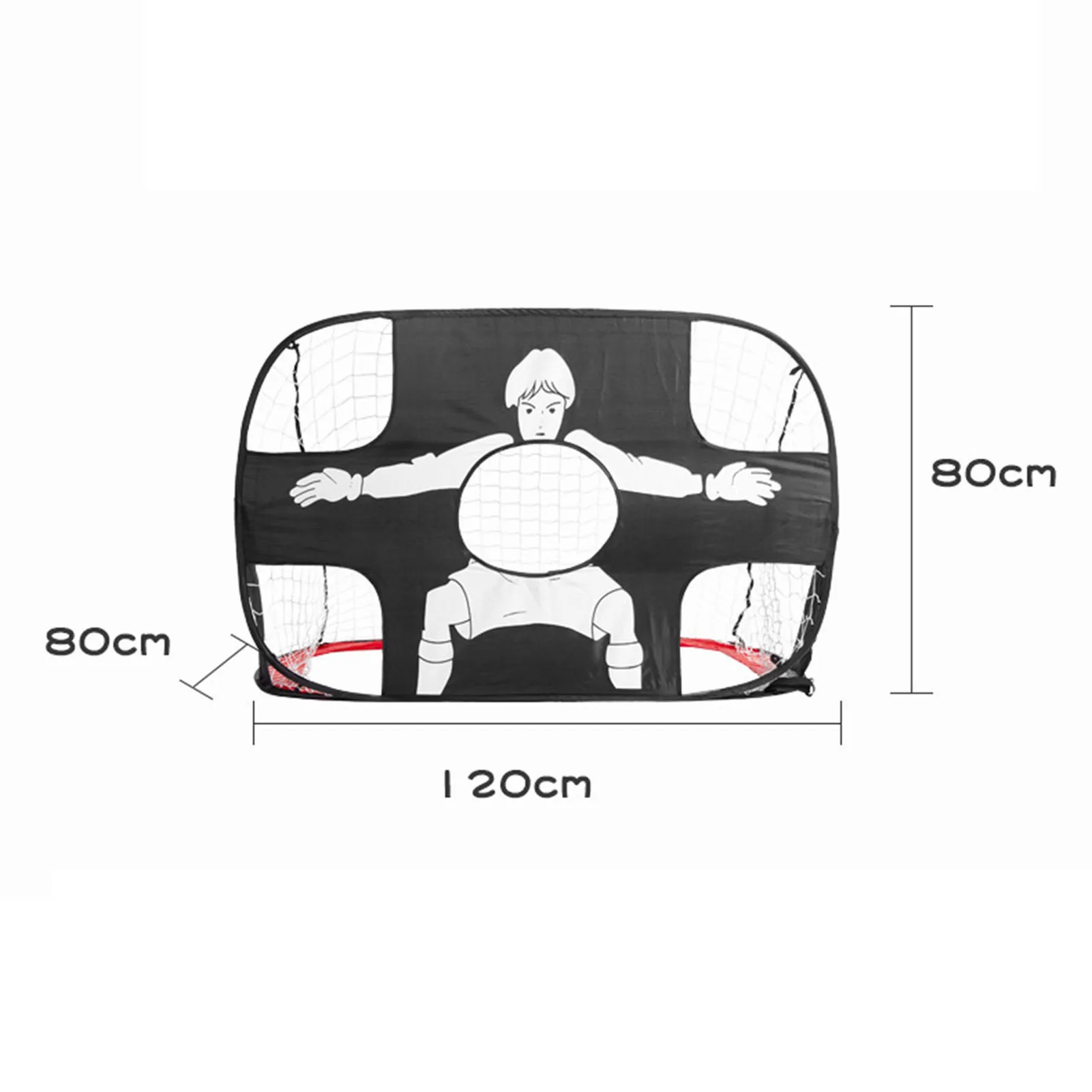 Faltbares Fußballtornetz, Outdoor-Training, Pop-Up-Fußballziel für Kinder, tragbares 2-in-1-Design mit Zielübungsspiel für den Hinterhof