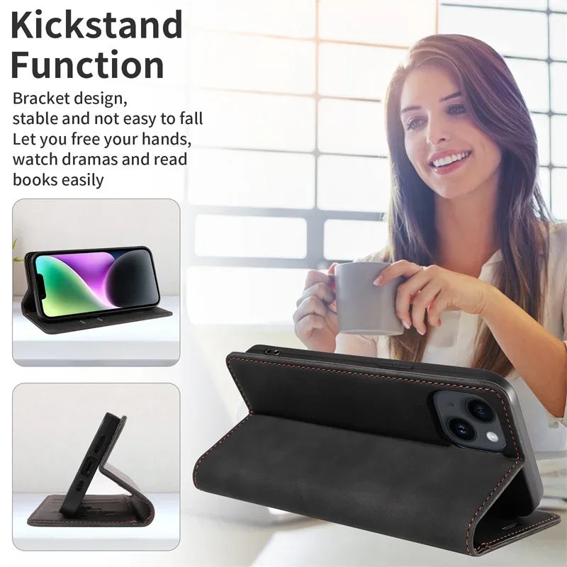 حافظة محفظة مغناطيسية لهاتف سامسونج جالاكسي S26 الترا برو غطاء جلدي قابل للطي لهاتف جالاكسي S26 إيدج Fundas حافظة هاتف بفتحة للبطاقات #4