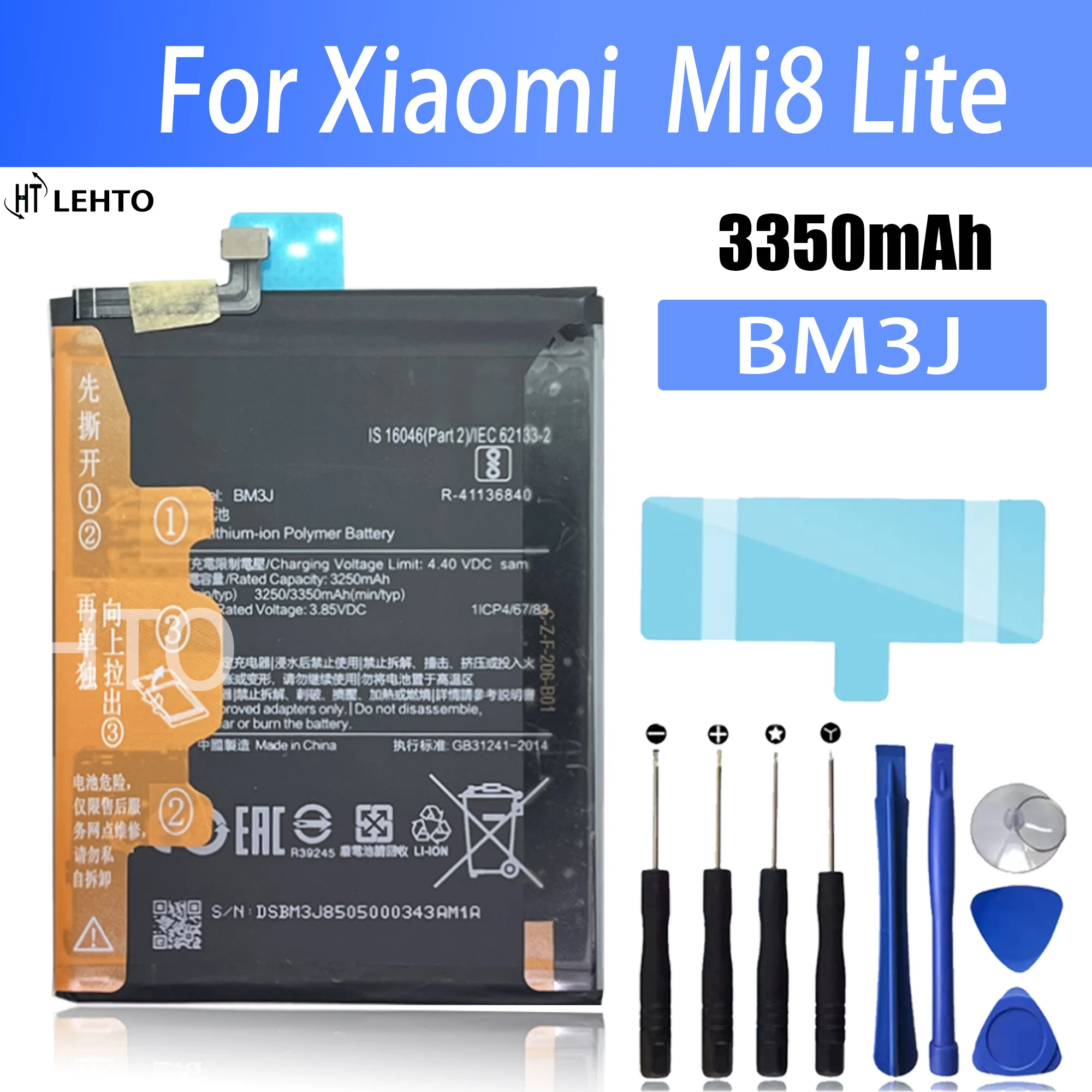 100% Original bm3J Battery For XIAOMI Mi 8 Lite Phone Replacement  Bateria