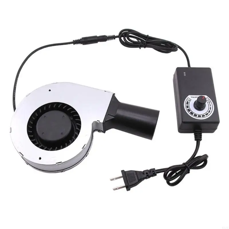 WXTC 12V 2A Air Blower Fan with Adjustable Speed Controller Tool for BBQ Grills and Firewood Stove Supports 100V-240V Input