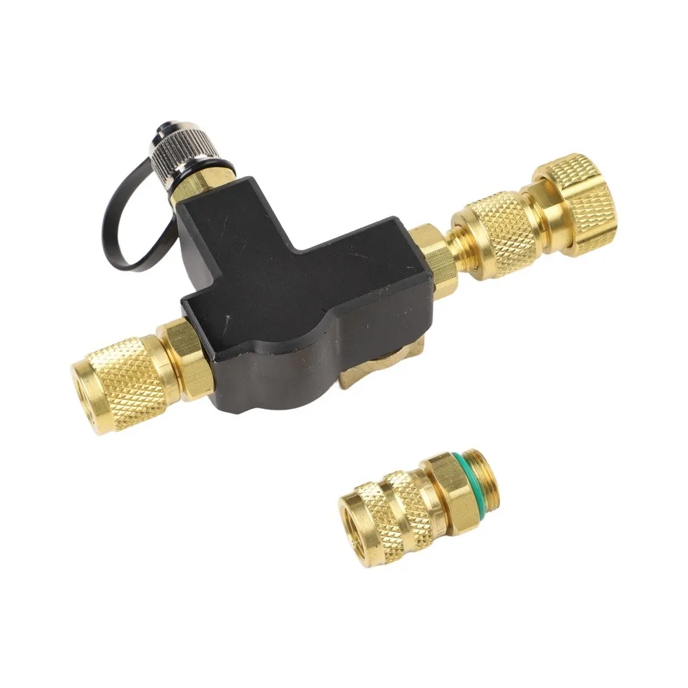 Valve Core Removal Tool for HVAC Professionals Featuring Dual 1/4 and 5/16 Inch Compatibility and Sight Glass Visualization