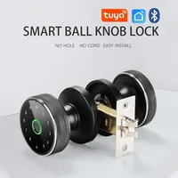 WAFU Fingerprint Lock Smart Tuya Knob Door Lock Support Key Password Bluetooth APP Unlock Rechargeable Battery