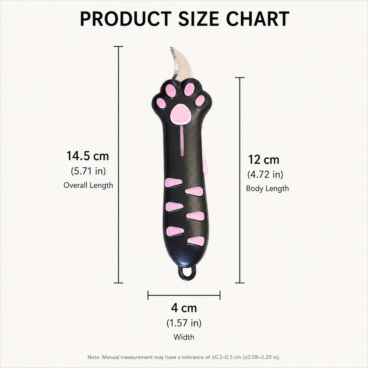 Niedliches Katzenpfoten-Design, faltbares Universalmesser, Taschen-Mini-Schere, gebogener Kopf, Kartonöffner, praktisches Bastel-Schneidewerkzeug zum Öffnen von Paketen im Büro. – Detail 1