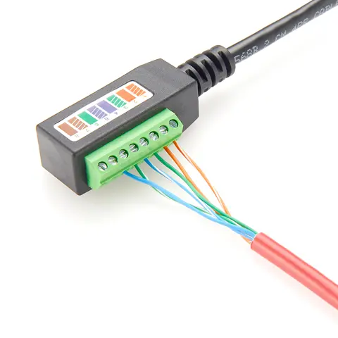 RJ45 Female to Solderless Terminal Block Cable RJ45 to Screw Terminal Block Adapter RJ45 8P8C Screw Terminal Breakout Board