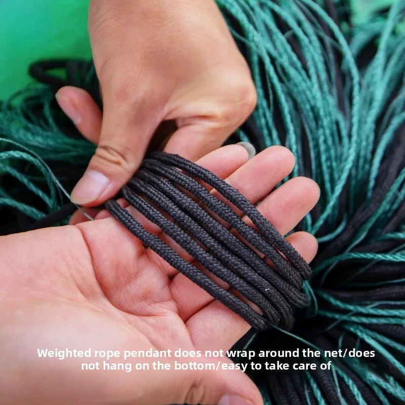 Green 3‑Layer Sinking Gill Net, Large Float Heavy Rope Sinker 10M 20M, 7/8‑Finger Mesh Fishing Net for Catching Large Fish