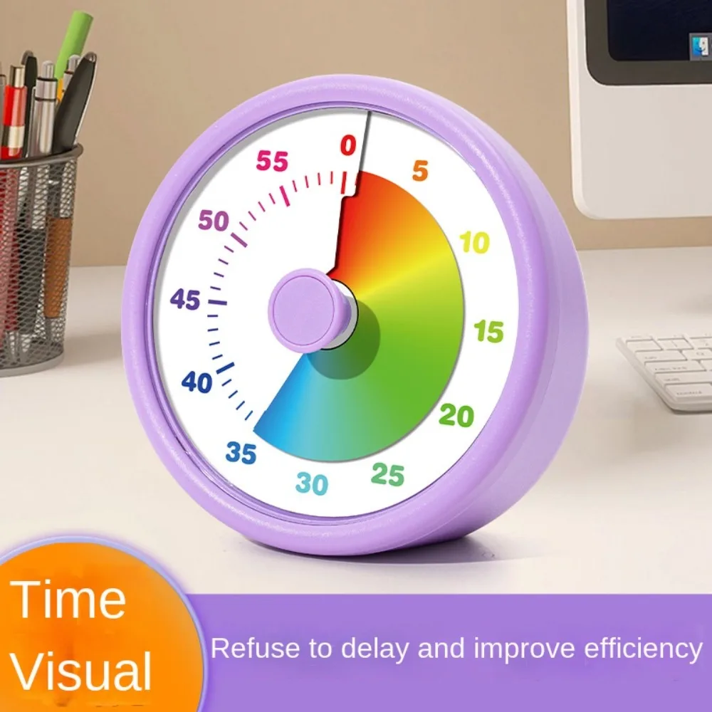 

Self-discipline Kitchen Timer Circular Visualization Round Visual Timer Time Manager 60 Minutes Countdown Alarm Clock