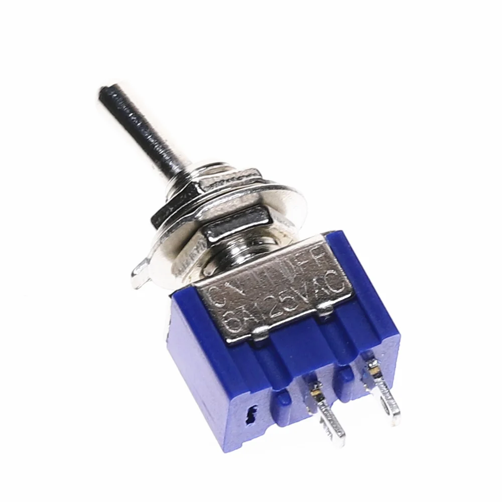 10 قطعة مصغرة الإغلاق تبديل التبديل SPDT DPDT ON-OFF-ON ON-ON 120VAC 6A 1/4 بوصة تصاعد MTS-102 103