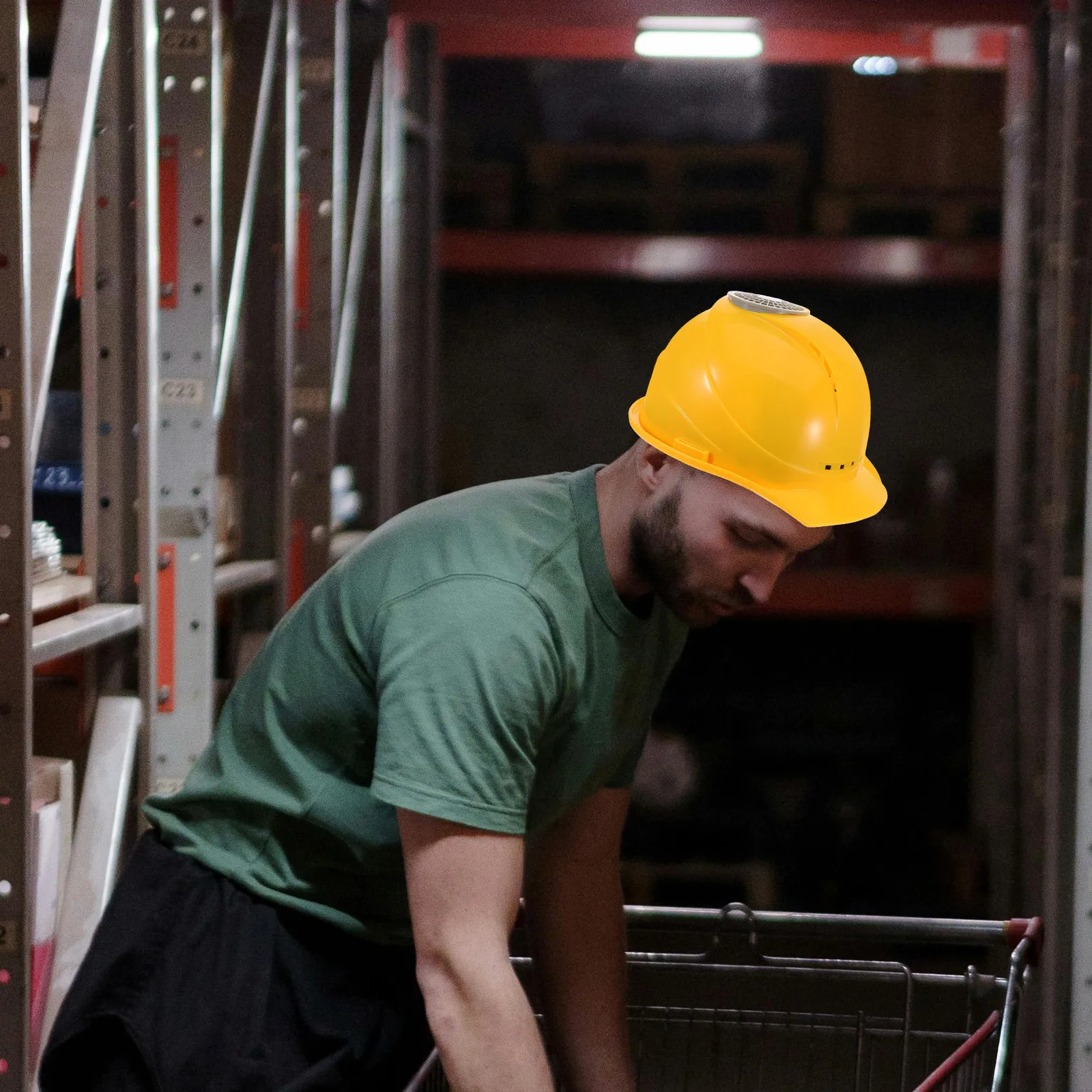 USB-Ladeventilator-Hut in Gelb, Multifunktionaler Kühlender Sicherheitshut für Bauarbeiter, Outdoor und Heimwerker