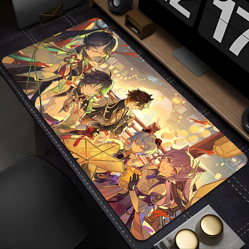 

Mousepad Anime Mouse Pad Gaming Accessories Office Keyboard Pad Large Desk Mat PC Rubber G-genshin Impact Xianyun Extended Pad