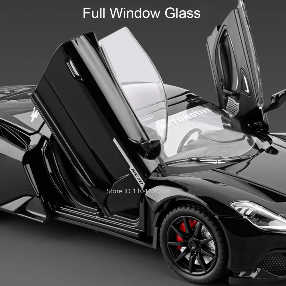 1:24 Scale MC20 Apollo Project EVO Sports Car Model Toy Music Light Pull Back Doors Opened Supercar Models for Kids Presents