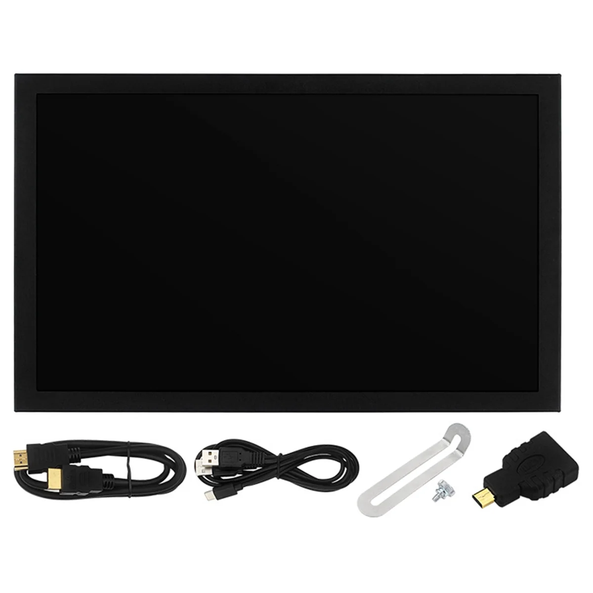 شاشة محمولة 7 بوصة IPS 1024x600 LCD متوافقة مع HDMI VGA AV مدخل تيار مستمر من النوع C طاقة للكمبيوتر المحمول والكاميرا والتلفزيون DVD