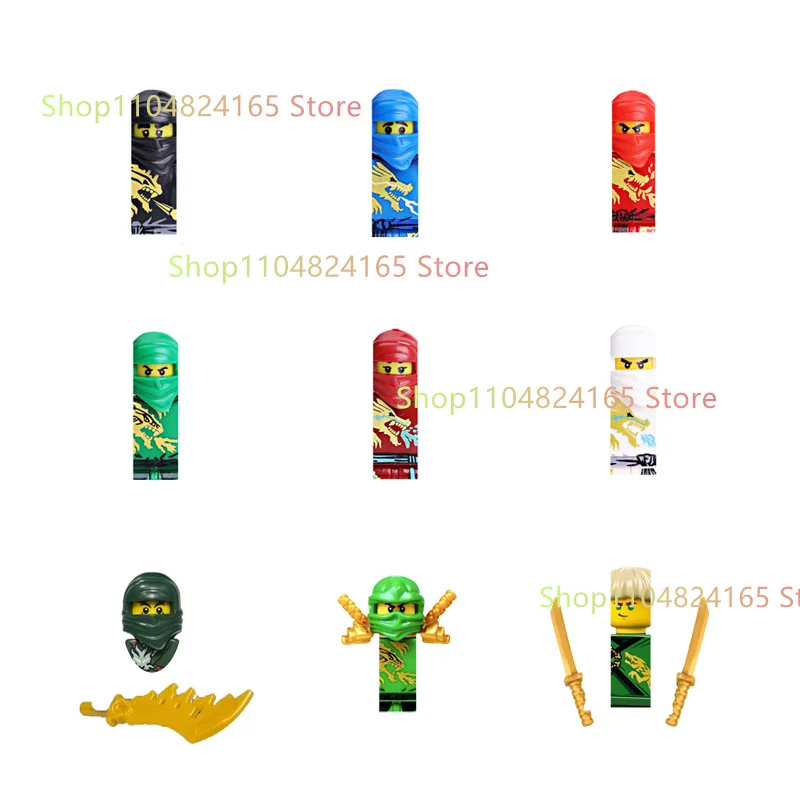 

New Anime Cartoon TV Ninja Toy Dragons Dragon Suit Lloyd Jay Kai Zane Nya Cole Bricks Building Blocks for Kids DIY Gifts