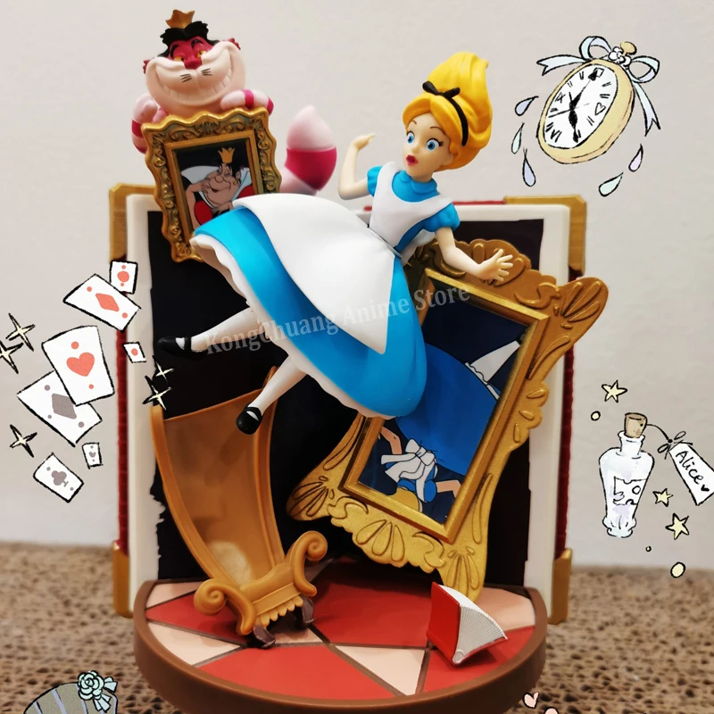 

Genuine Disney Princess Action Figure Anime Alice In Wonderland The Enchanted Ursula Figurine Storybook Series Model Doll Toys