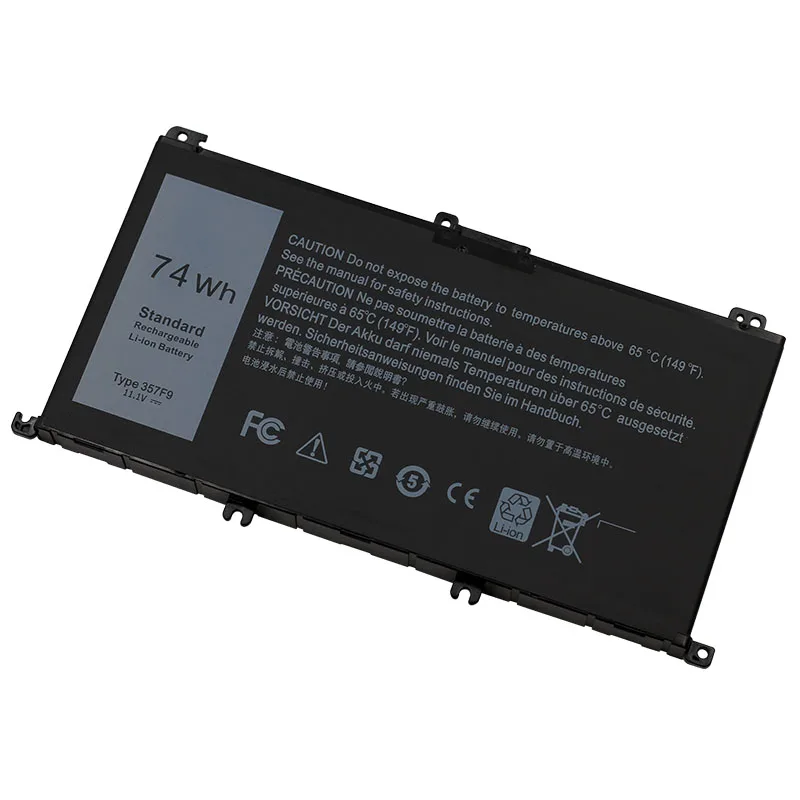 Imagem -04 - Apexway-dell Inspiron 15 Gaming Bateria do Portátil 357f9 11.4v 74wh 357f9 5576 5577 7566 7567 7000 7557 7559 P65f P57f001 P57f001