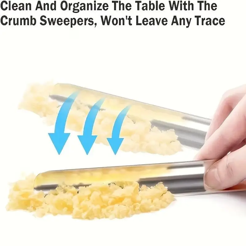 1/3Pcs Aluminium Restaurant Crumb Cleaner Household Professional Tabletop Crumb Scraper With Clip Efficient Crumb Sweeper