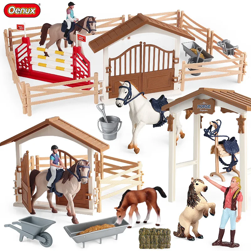 

Simulation Farm Horse Race Rider Model Equestrianism Action Figure Realistic Horseman Animal Mannequin Desk Display Collection
