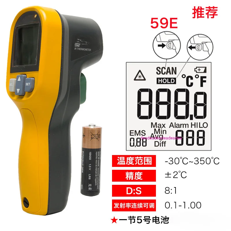 59 MT4 62MAX + ST20 Handheld Infrared Thermometer Thermometer Gun F59E