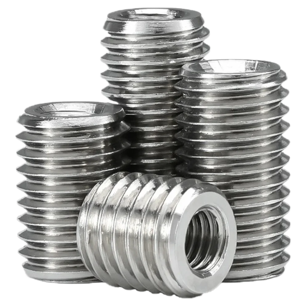 304 Stainless Steel Inside Outside Thread Adapter Screw Sheath Thread Insert Sleeve Conversion Nuts M2 M2.5 M3 M4 M5 M6~M12