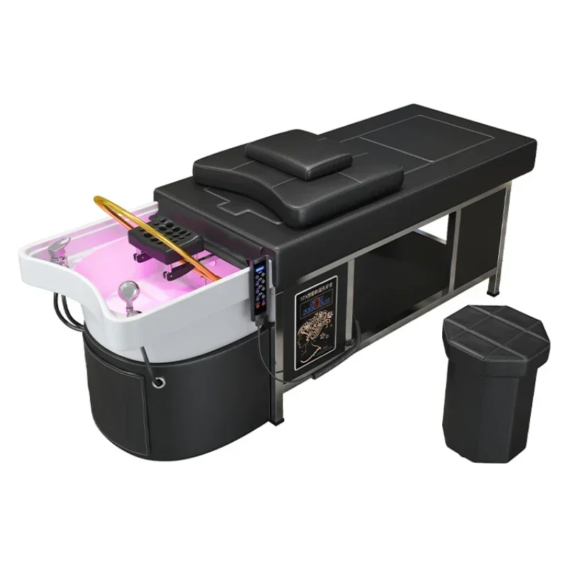 

Aesthetic Spa Hair Water Mobile Shampoo Basin Professional Salon Washbasin Reclining Washing Nursing Bed Commercial Equipment