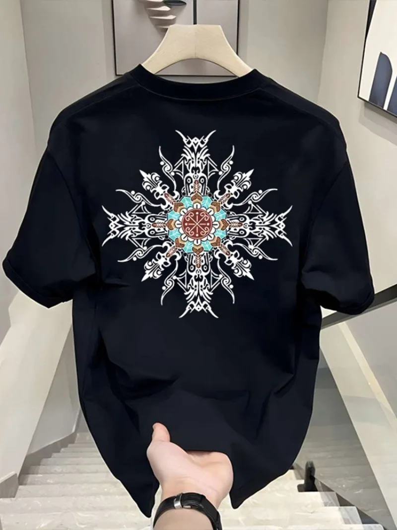 2026 Summer Pure Cotton Cool-Trendy T-Shirt - American Style Printed - Casual Short-Sleeved Round-Neck Shirt for Men and Women