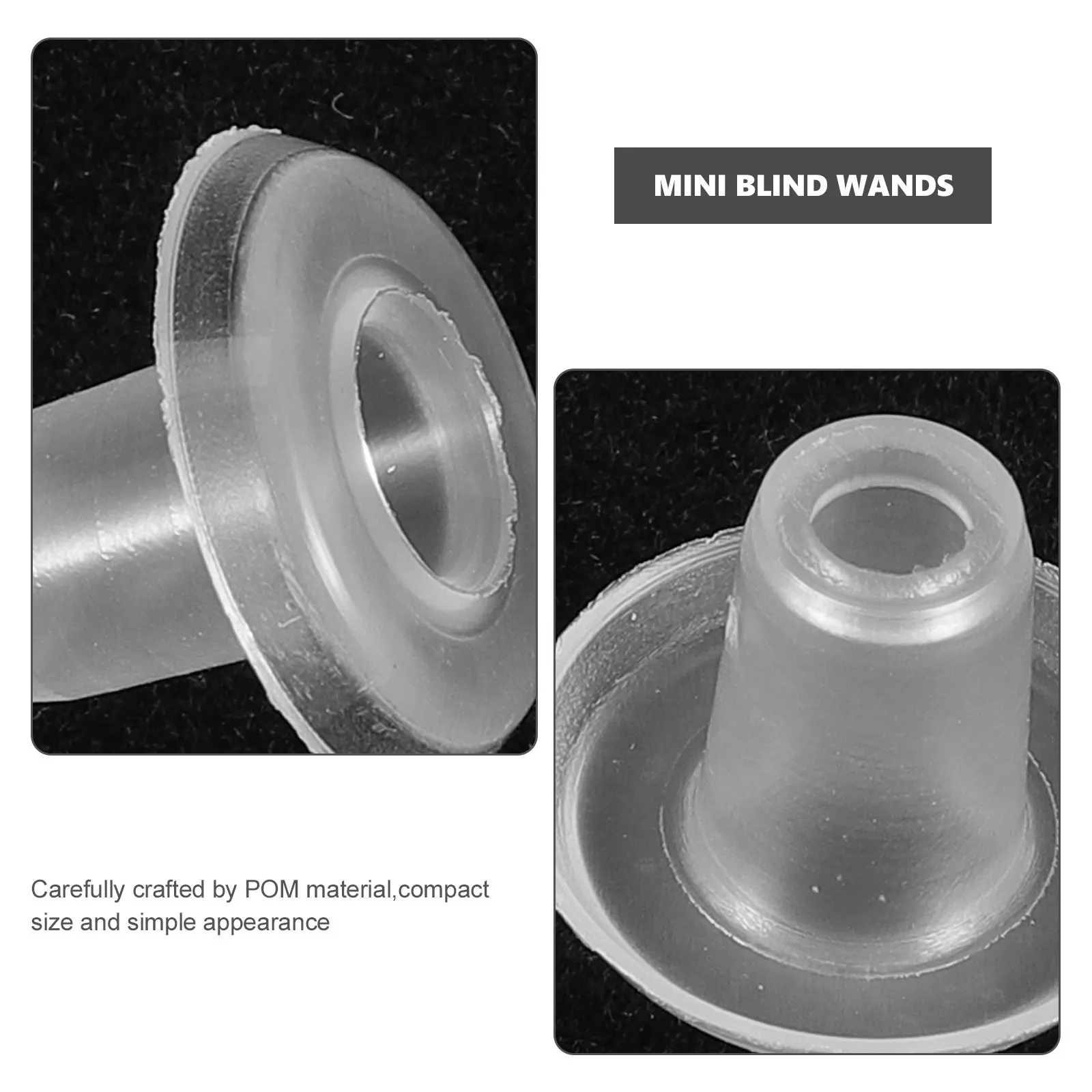 50Pcs Blind Cord Stops Bottom Rail Plug for Horizontal Window Blinds Ladder Cord Button Plug Repair Parts Home Office Use
