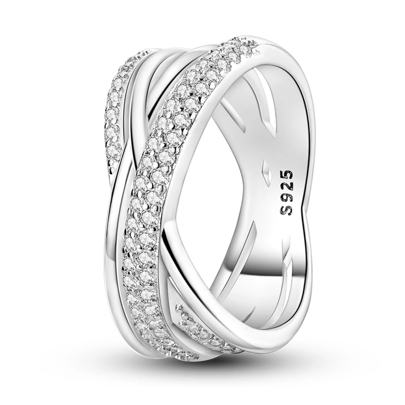Women's 925 Silver Geometric Star Zircon Ring, Romantic Gift