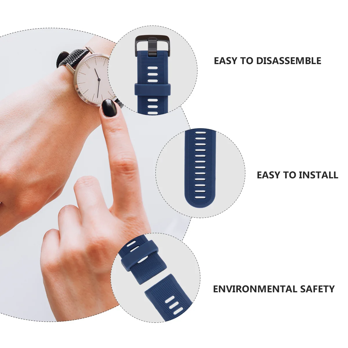 

Watch Straps Silicone Band Connector Replacement Computer Forerunner 945 Bands Man
