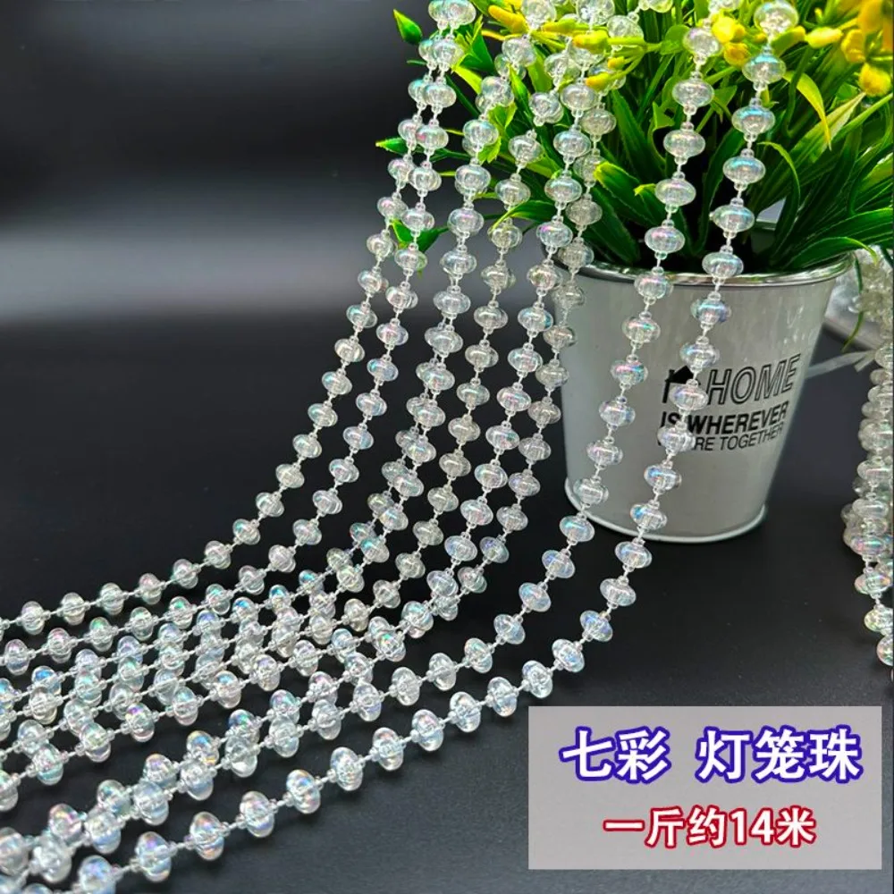 DIY Acrylic Crystal Bead Chain Line Curtain for Wedding Aisle Stage Ceiling Decoration Crystal Christmas Tree Hanging Ornament