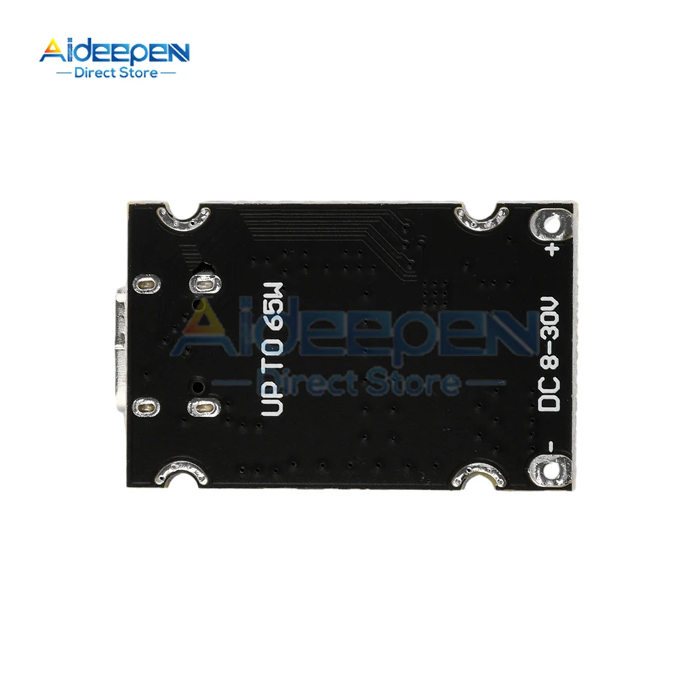 Módulo de carregamento rápido PD65W Tipo-C Interface USB suporta PD3.1 QC3.0 SCP PPS Carregador rápido 5V 9V 12V 20V 3.25A DC5521 DC5525