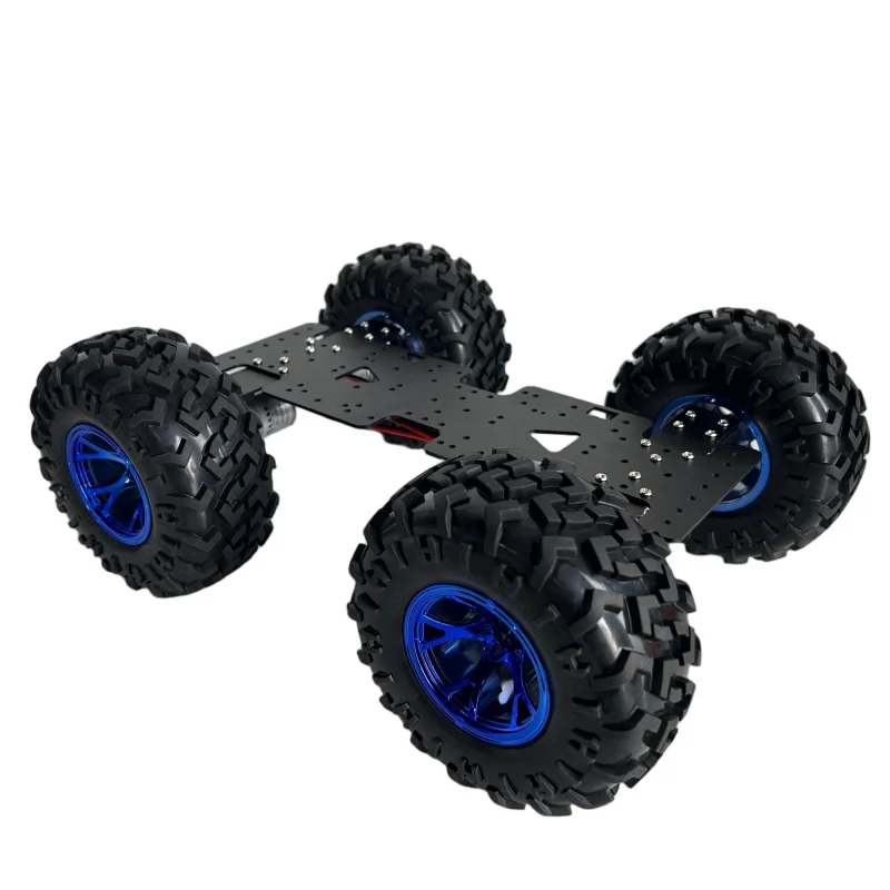 4WD Smart Ackerman Car Chassis Off-Road 130mm Wheel with 12V DC Motor RC Car For Arduino Robot DIY Kit Programmable Robot Car