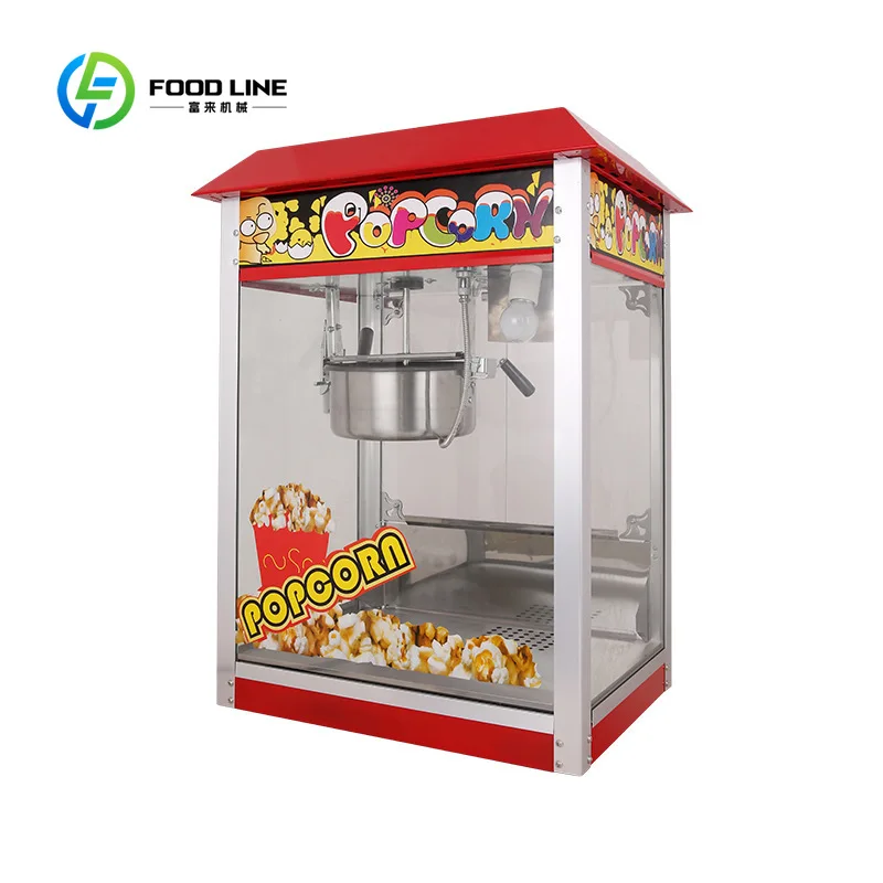 Automatic Theater Style Popcorn Vending Machine Custom Commercial Electric Popcorn Making Equipment