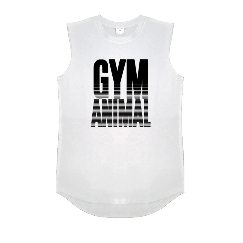 

Summer Cotton Breathable O-neck Casual Tank Tops Gym Fitness Training Sleeveless Vests Mens Running Sport Bodybuilding T-Shirts