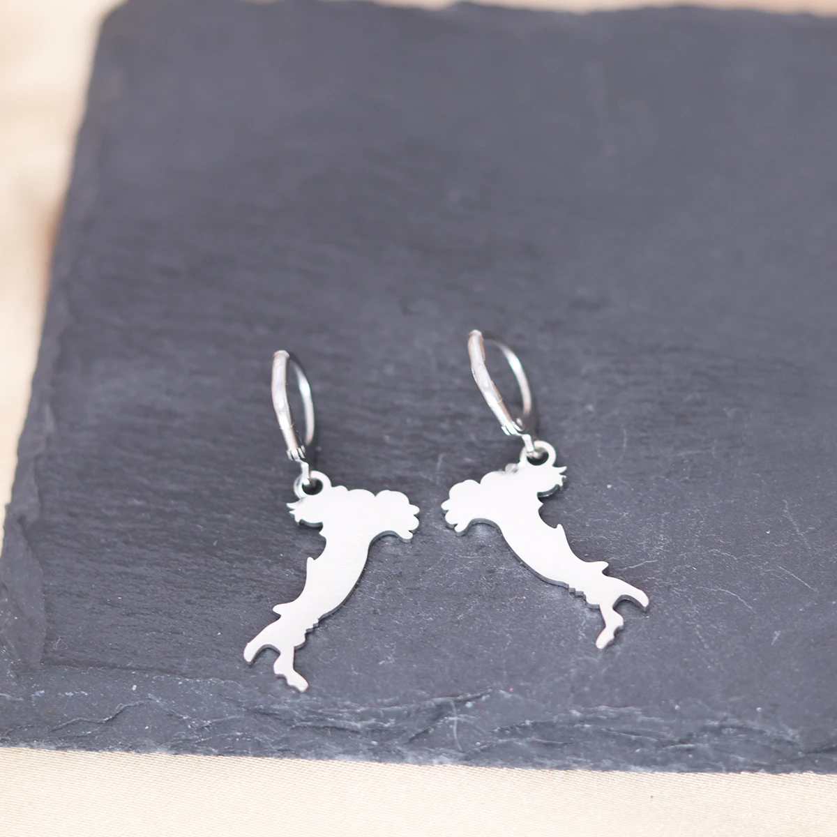 CHENGXUN-pendientes de aro con forma de mapa italiano para hombre y mujer, aretes colgantes de la ciudad de Roma, la encantadora Capital de Italia,