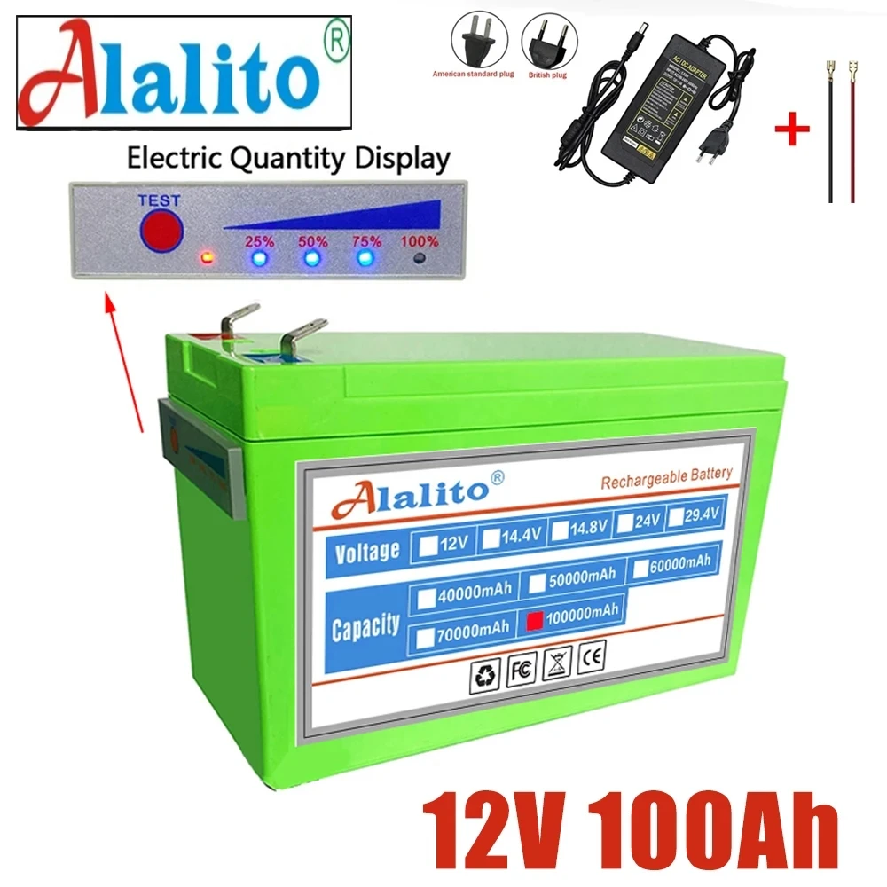 Imagem -06 - Bateria de Lítio para Veículo Elétrico Corrente Alta Embutida Bms para Pulverizadores Carregamento de 12.6v 30a 12v 100000mah 18650