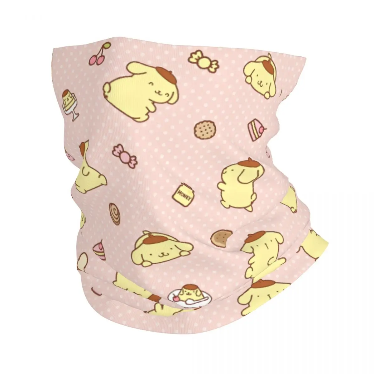 مخصص Pompompurin باندانا الرقبة الجراب UV حماية الوجه وشاح غطاء النساء الرجال لطيف الكلب أغطية الرأس أنبوب بالاكلافا