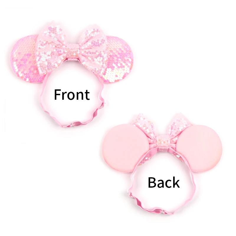 2024 Candy Color Mouse Ears Elastic Headband For Adults And Kids Adjustable Nylon Headwrap Holiday Party DIY Hair Accessories