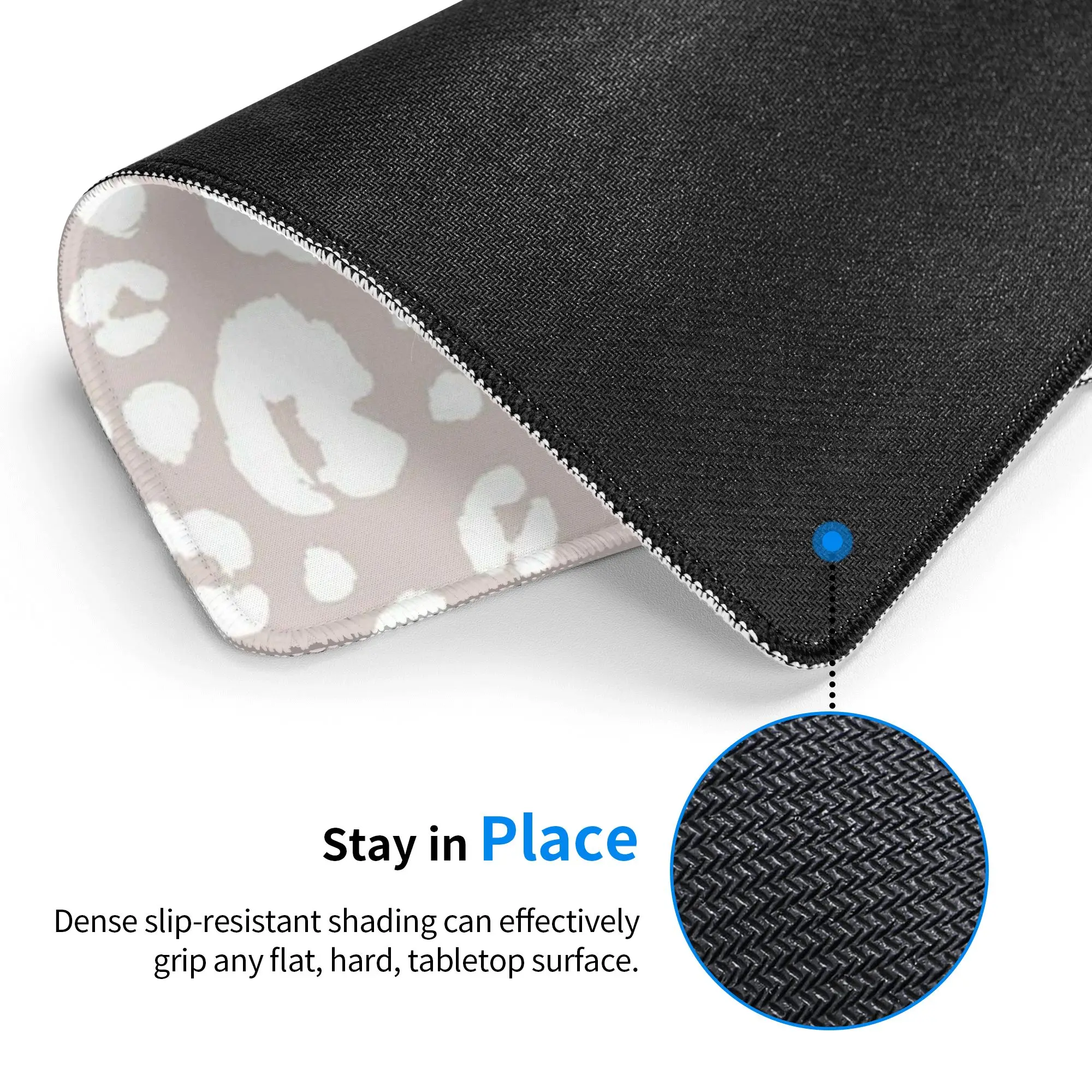 Light Leopard Pattern Mouse Pad Computer Keyboard Mouse Mat Gaming PC Laptop Desk Mat Office Accessories Table Mats