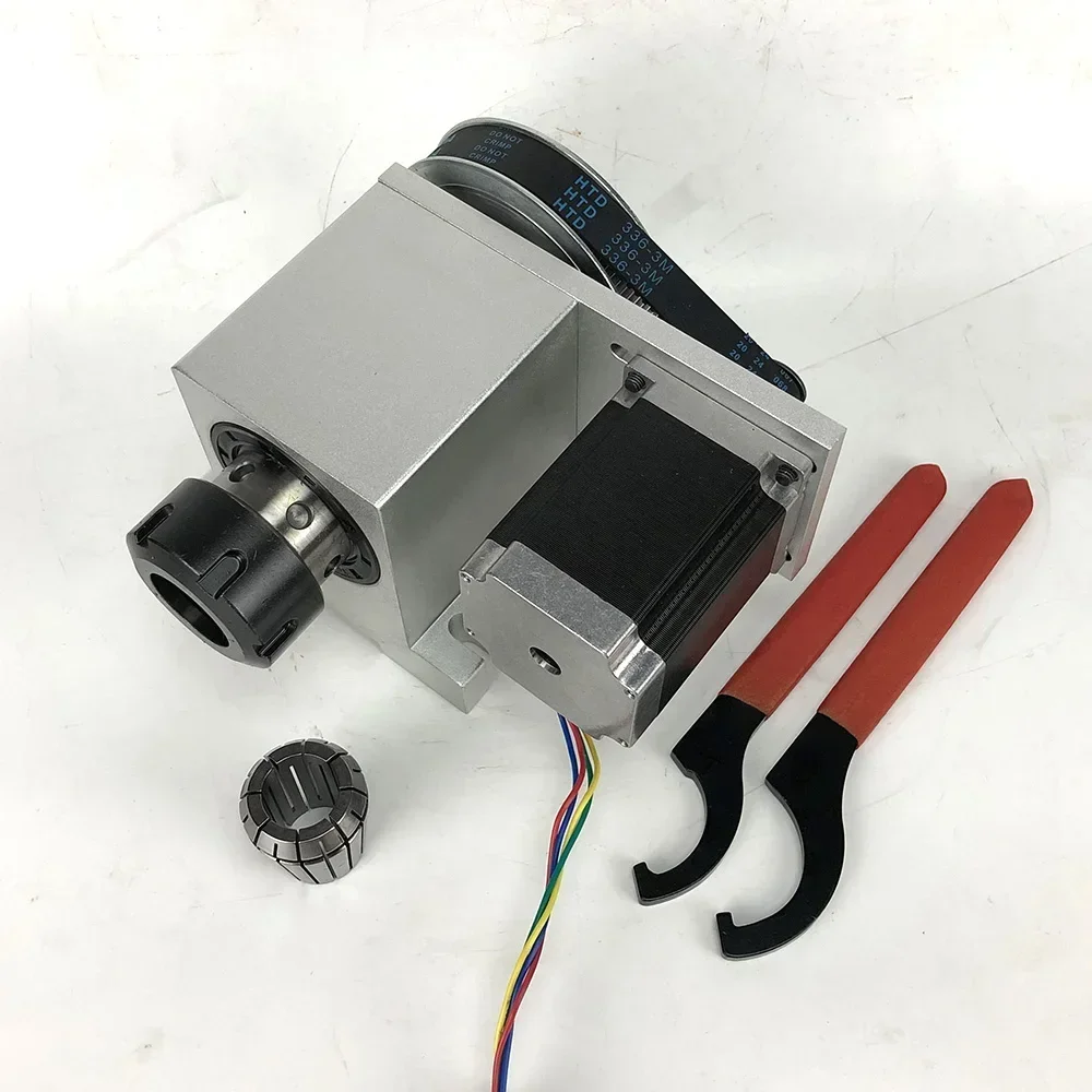 Para eje giratorio CNC de 4 ejes ER32 pinza A eje centro de accionamiento armónico altura 65MM NEMA 23 máquina de grabado CNC herramientas de carpintería